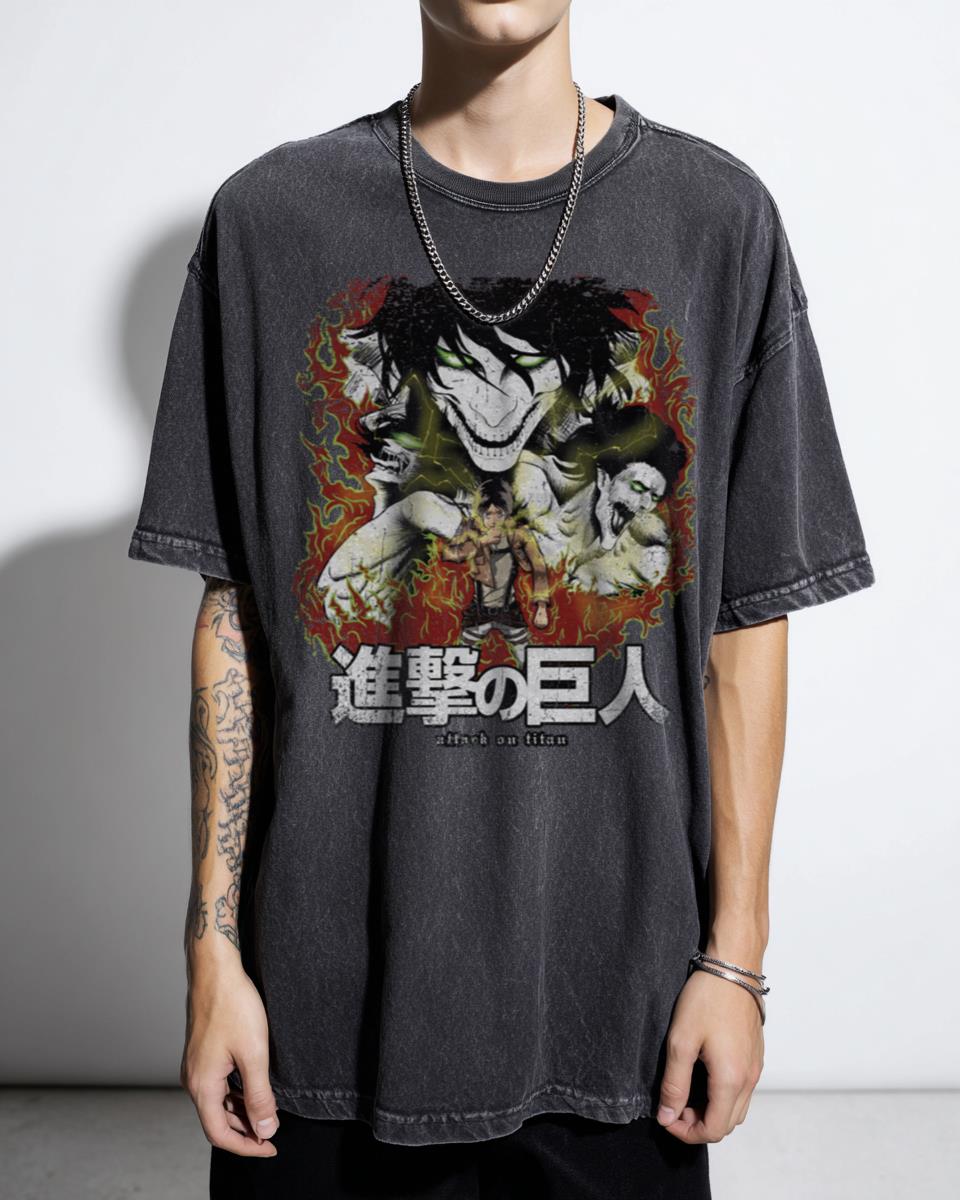 Attack on Titan Shingeki no Kyojin Anime T-Shirt - Japanese Manga Fan Art