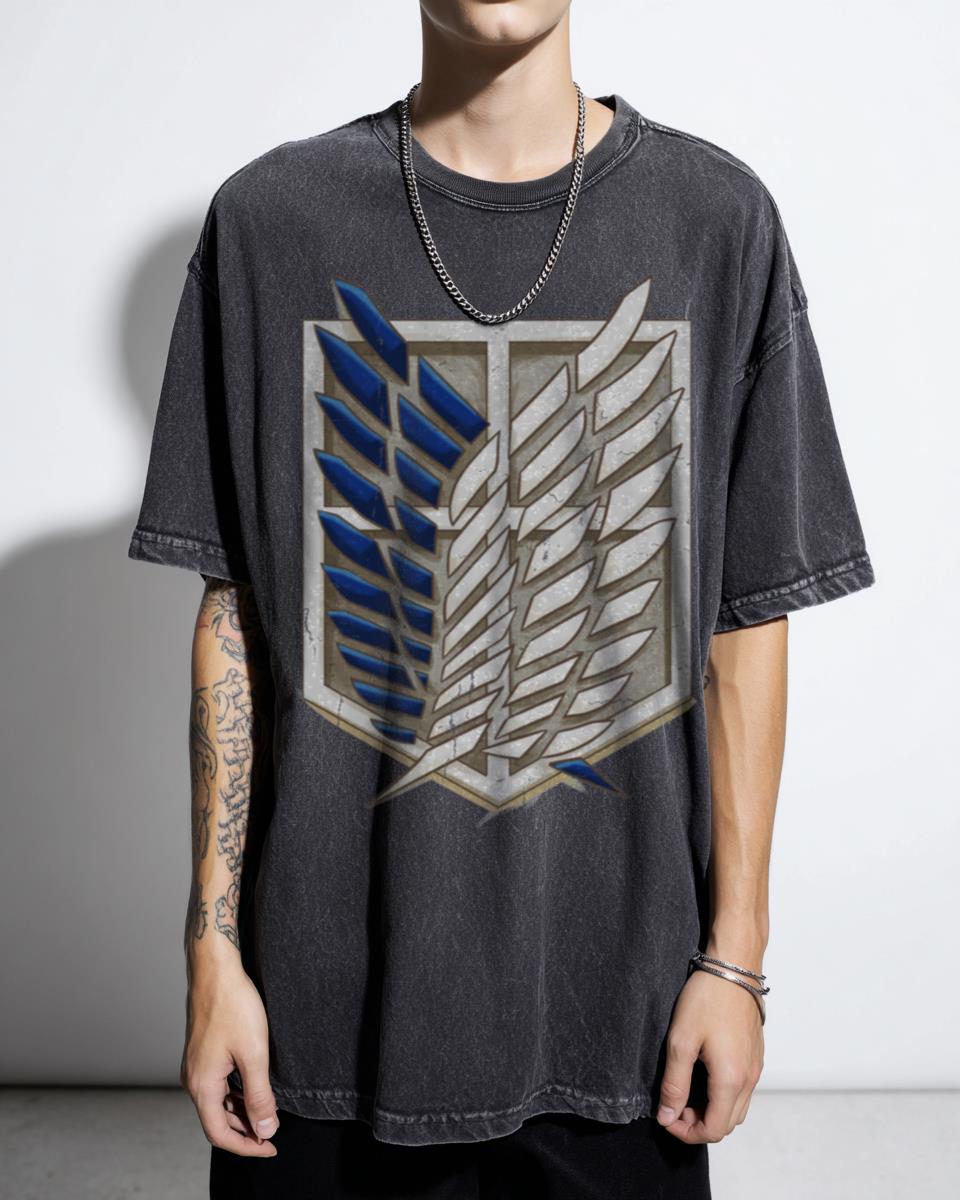 Attack on Titan Survey Corps Logo T-Shirt - Anime Fandom Scout Regiment