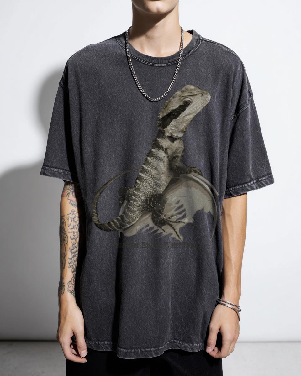 Australian Eastern Water Dragon Wildlife Graphic T-Shirt - Reptile Lover Gift