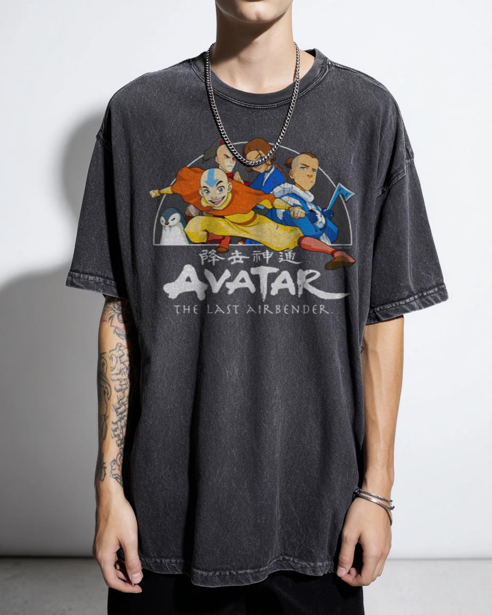Avatar The Last Airbender Action Group T-Shirt - Nickelodeon Cartoon Fan Unisex