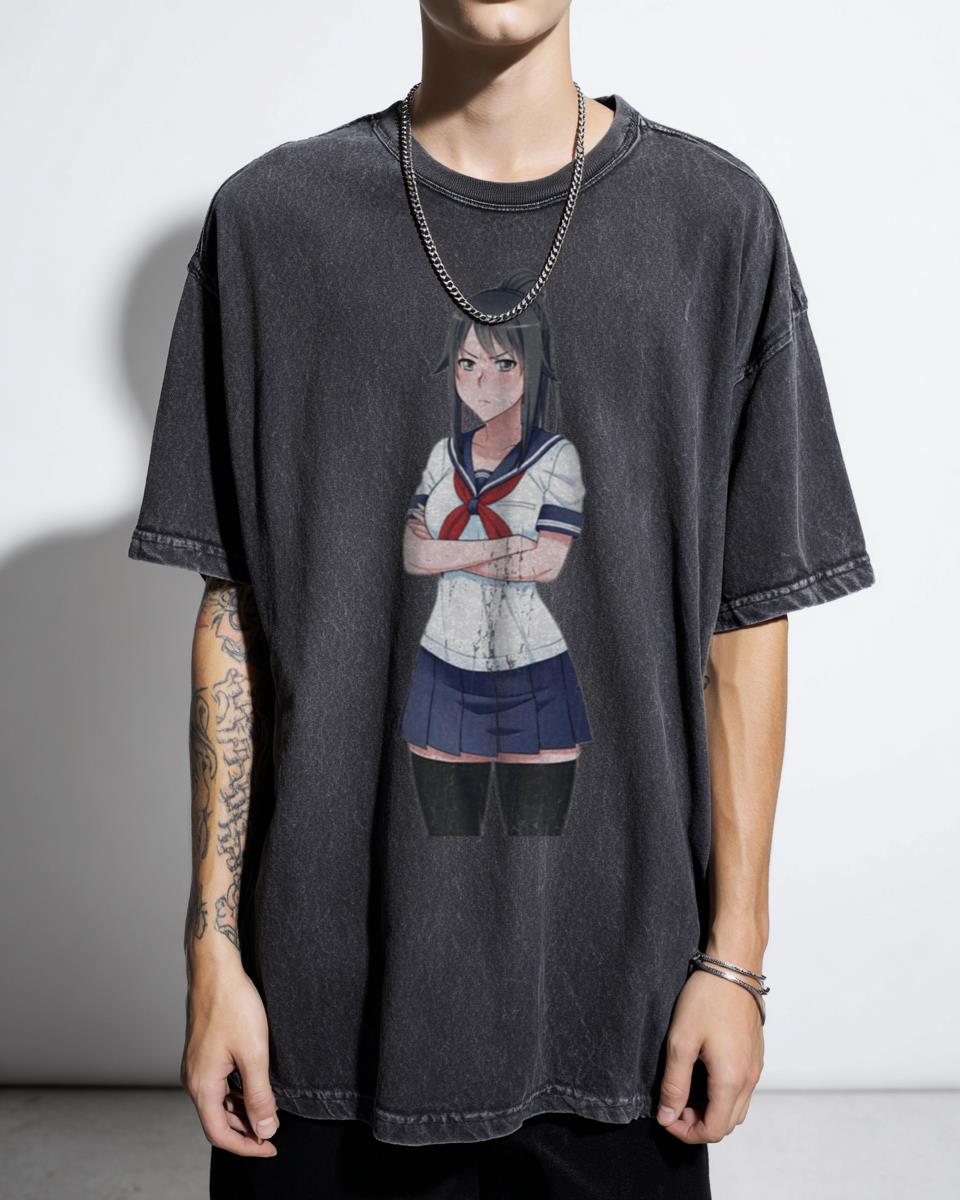 Ayano Aishi Yandere Simulator Kawaii Anime T-Shirt - Lovesick Senpai Gaming Fan Unisex