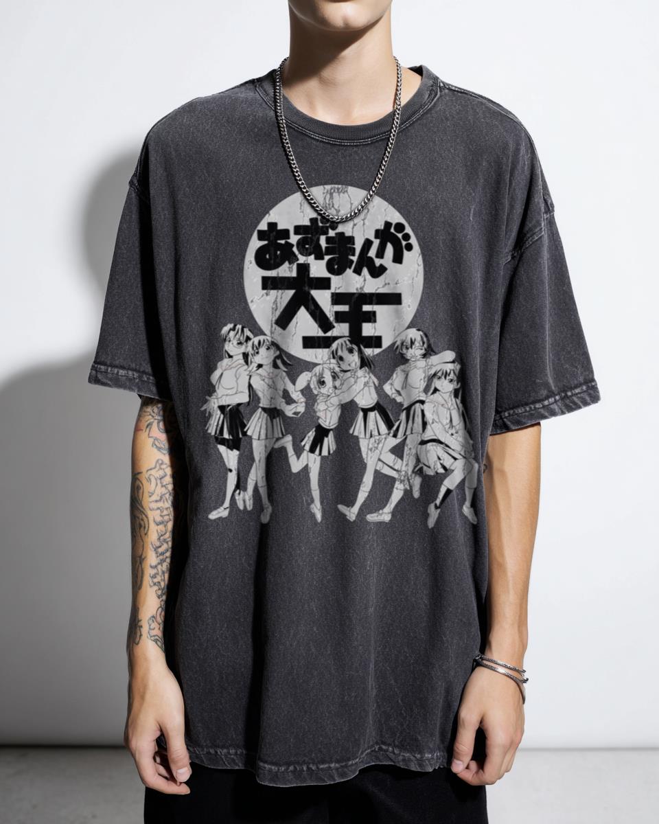 AZUMANGA DAIOH 90s Anime Cute Yotsuba Manga T-Shirt - Vintage Kawaii Fan