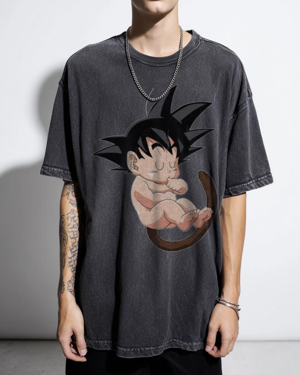 BABY SAIYAN Dragon Ball Z Anime T-Shirt - Vintage 80s Goku Vegeta Geek