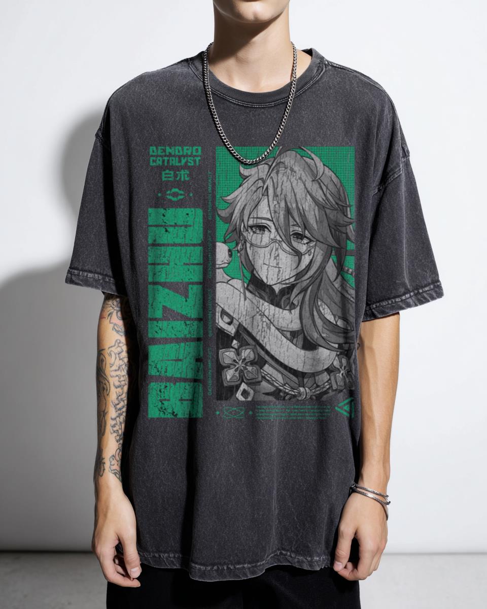 Baizhu Genshin Impact Anime Gaming Graphic Tee