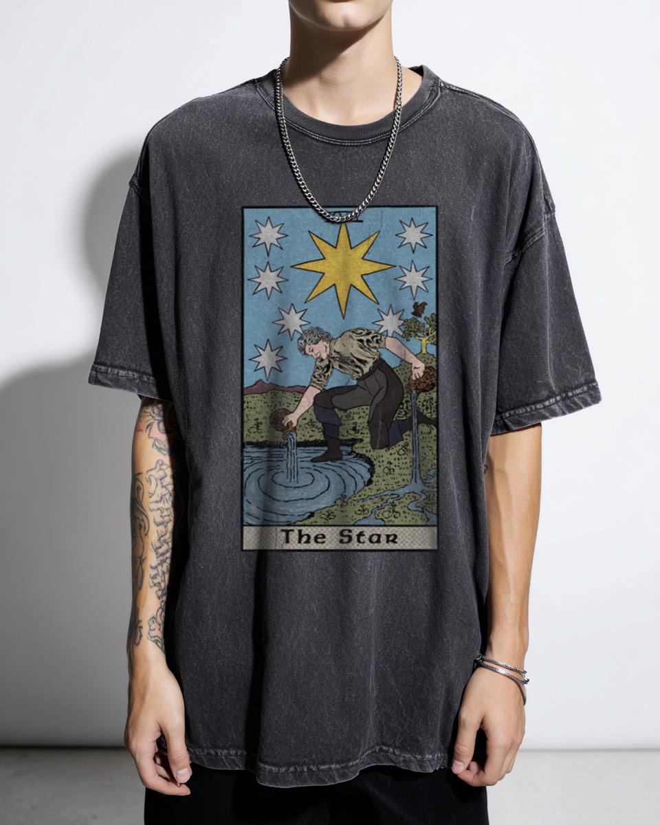 Baldur's Gate 3 Astarion Tarot Card T-Shirt - D&D Vampire Elf Rogue