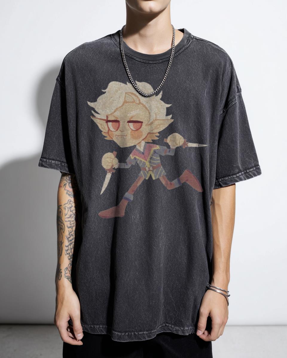 Baldur's Gate 3 Chibi Kawaii Anime Game T-Shirt - Fanart Artwork