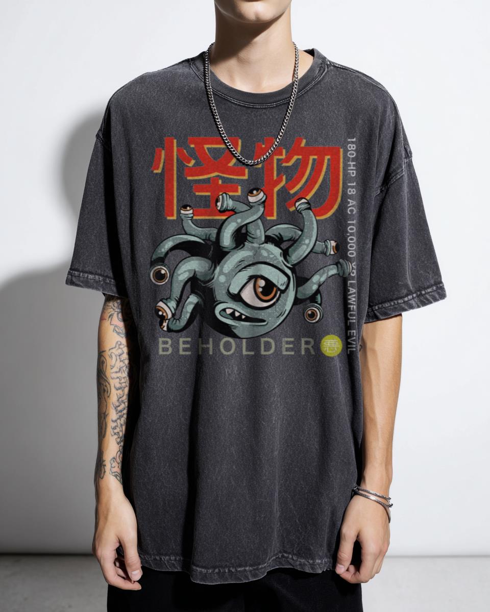 Beholder Anime Manga Style T-Shirt - Japanese Dragon Art Unisex Tee