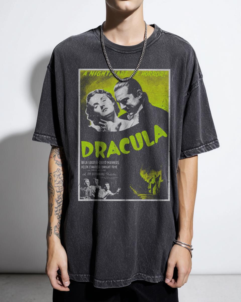 Bela Lugosi Dracula Horror Movie Poster T-Shirt - Vintage Vampire Classic Halloween Unisex