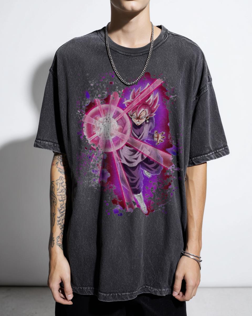 Black Rose Goku Super Saiyan Anime T-Shirt - Dragon Ball Z Manga Fan Apparel Unisex