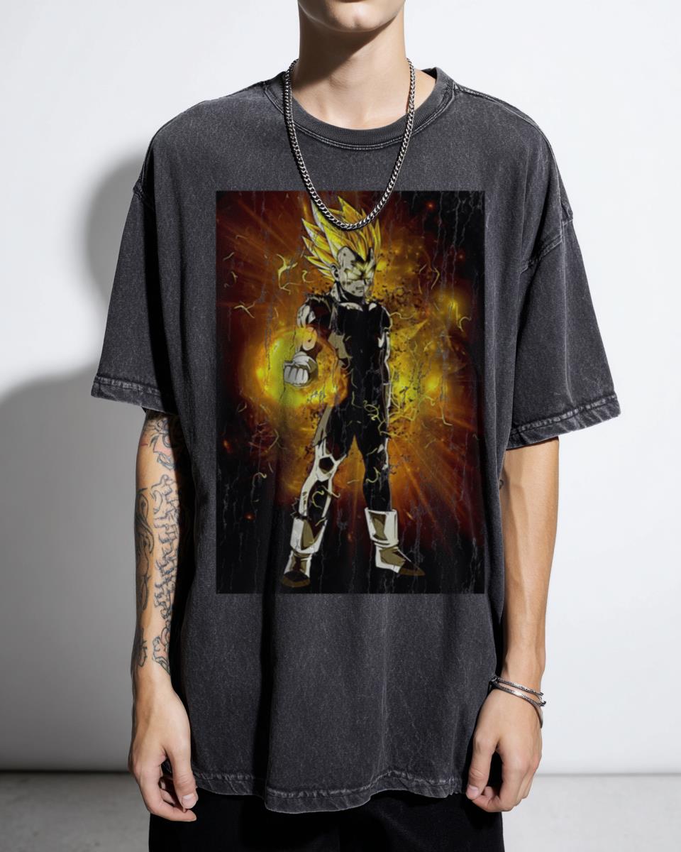 Black Strength Fire Goku Dragon Ball Z T-Shirt - DBZ Anime Manga Fan