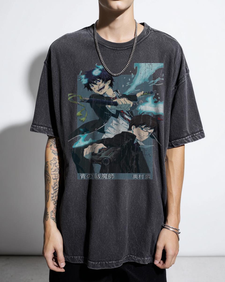 Blue Exorcist Rin & Yukio Anime T-Shirt - Ao No Exorcist Manga Fan