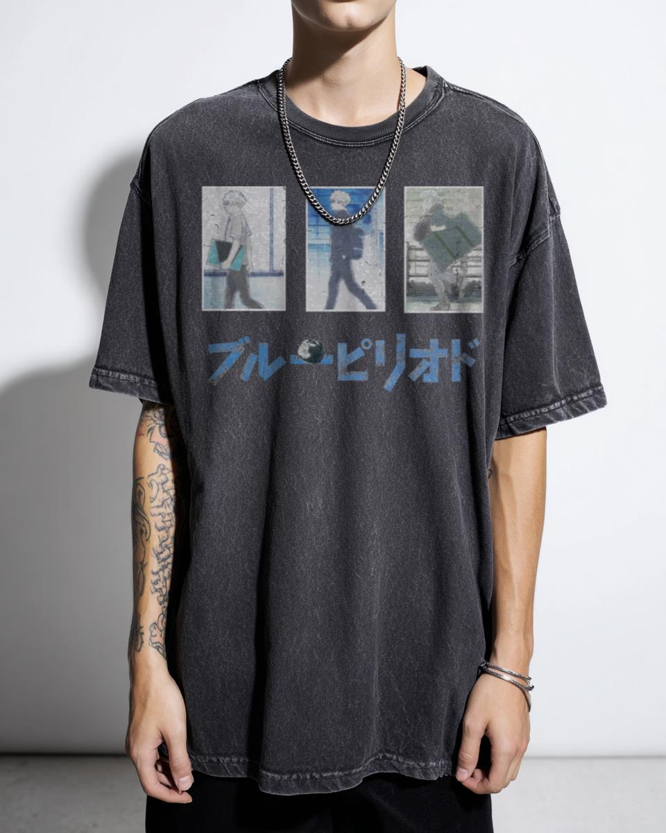Blue Period 'ON THE ROAD' Yatora Yaguchi T-Shirt - Anime Manga Art Apparel