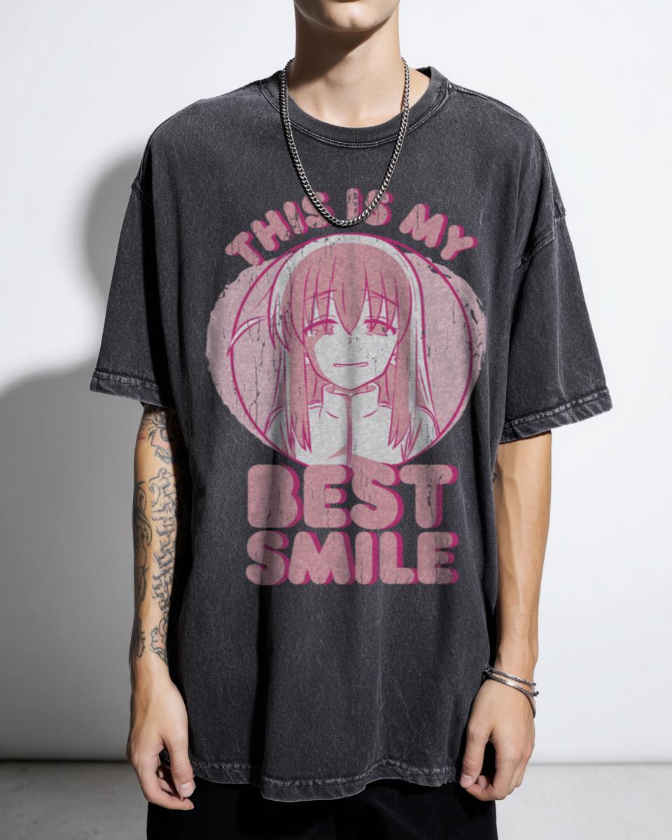 Bocchi The Rock Hitori Gotoh Best Smile T-Shirt - Kessoku Band Anime Manga Unisex