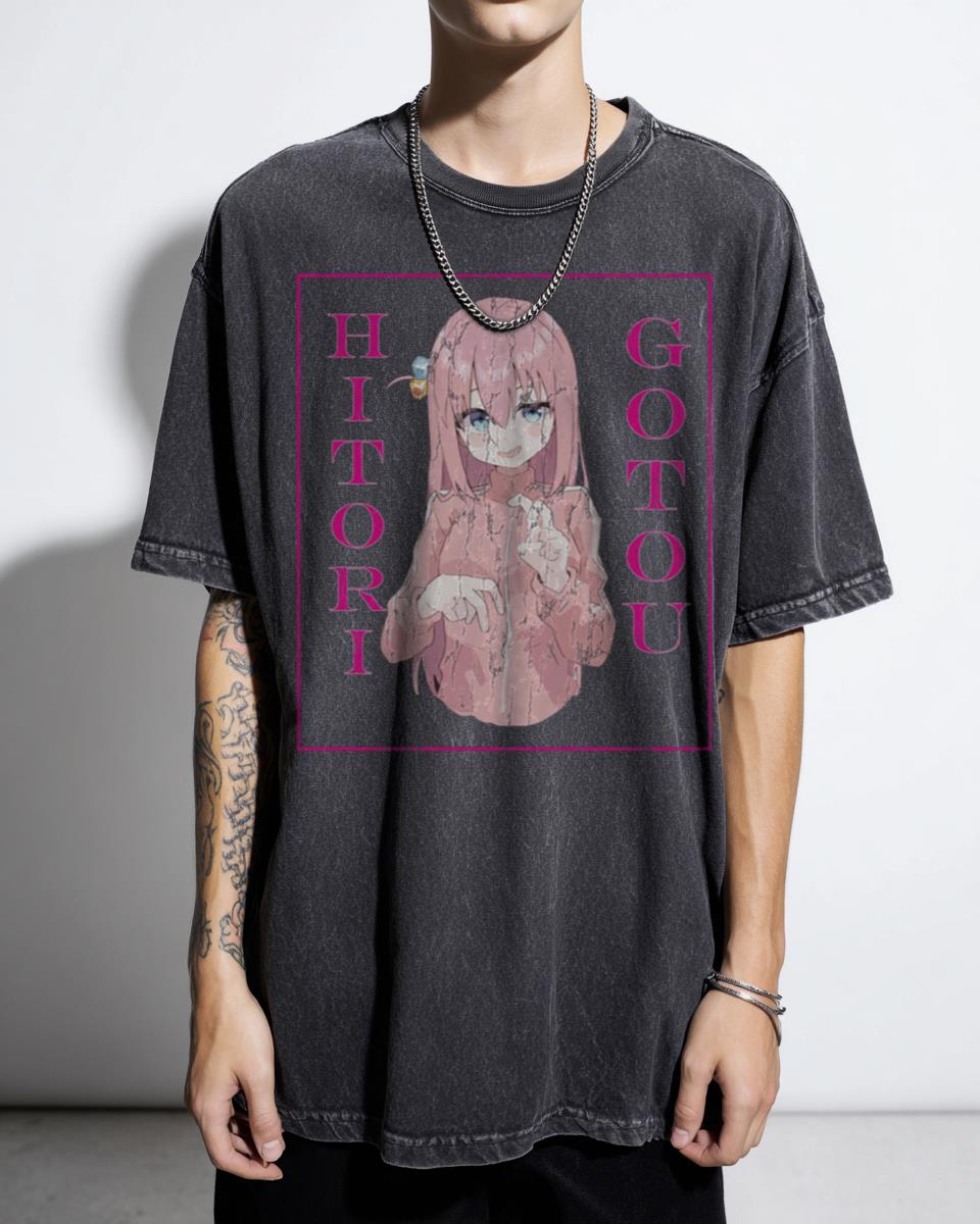 BOCCHI THE ROCK! HITORI GOTOU Anime Girl T-Shirt - Kawaii Manga Otaku Unisex