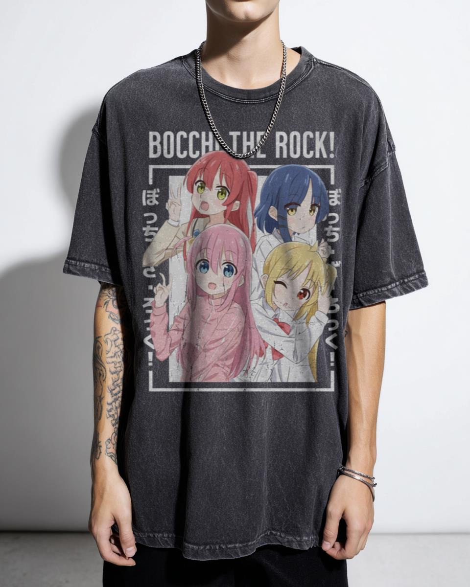 Bocchi the Rock Hitori Gotou Anime Girl T-Shirt - Kawaii Musical Aesthetic Unisex