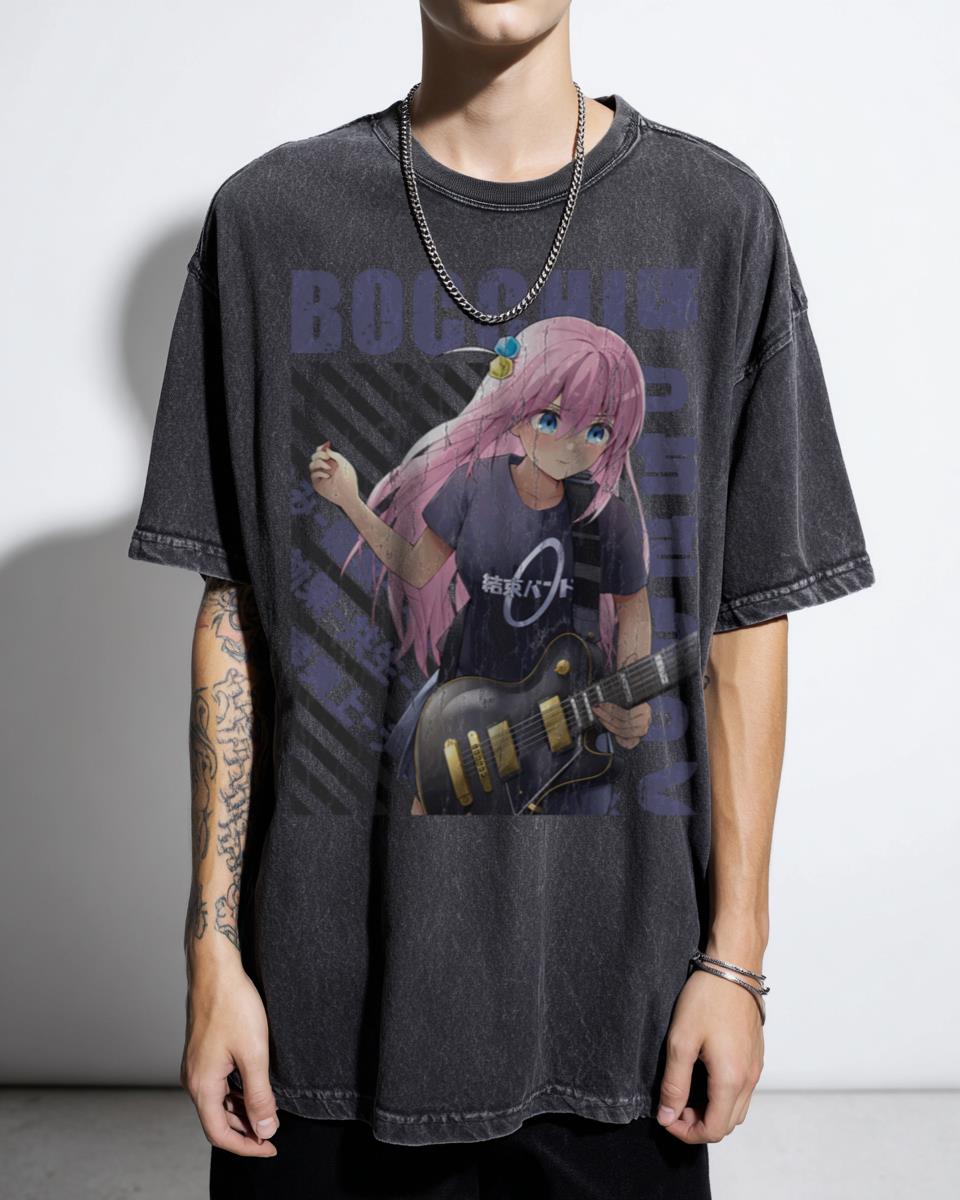 Bocchi the Rock Hitori Gotou Kawaii Anime Girl T-Shirt - Kessoku Band Manga Fan Apparel