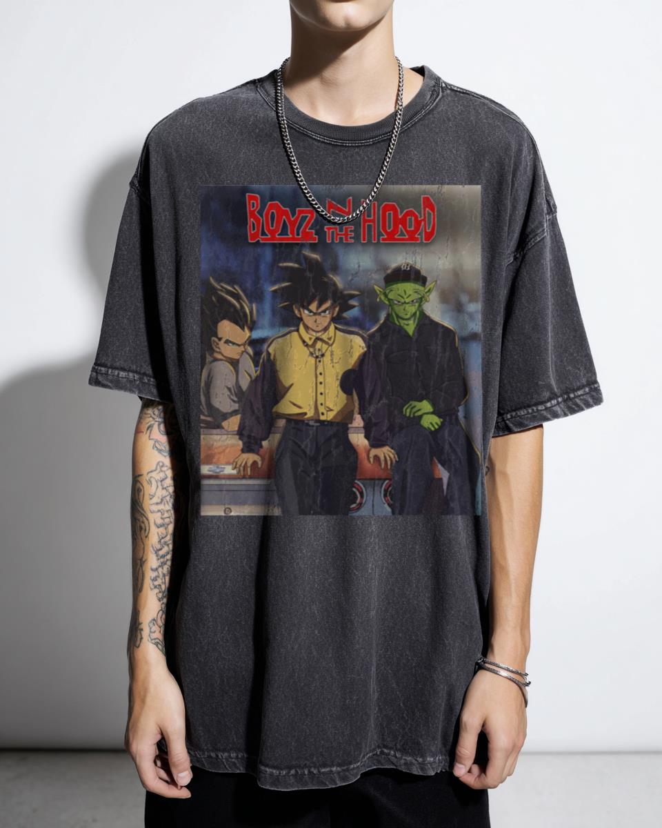 Boyz in the Hood Dragon Ball Z Goku T-Shirt - Anime Movie Mashup Gift
