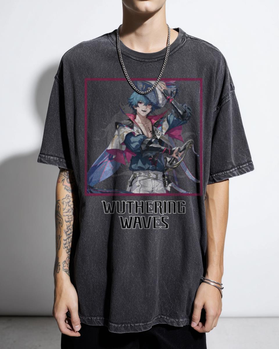 Brant Wuthering Waves Game Anime T-Shirt - Wuwa Rover Character