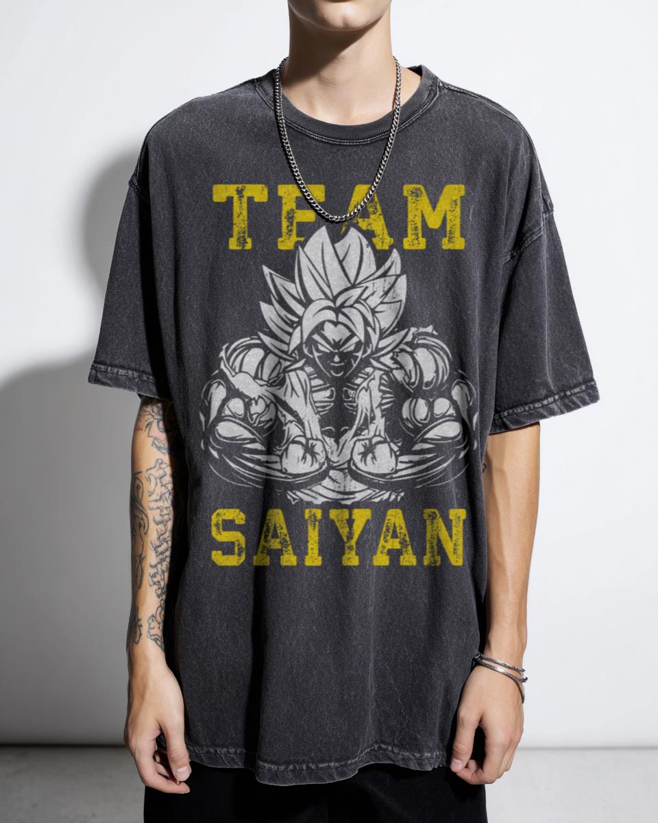 Broly Team Saiyan Anime Gym T-Shirt - Dragon Ball Z Workout Fitness Bodybuilding Unisex