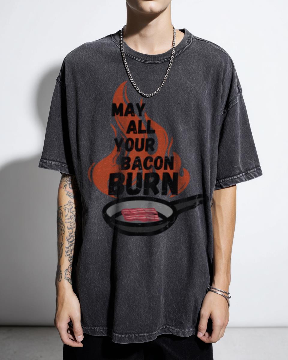 Calcifer May All Your Bacon Burn Howl's Moving Castle T-Shirt - Studio Ghibli Anime Fan Unisex