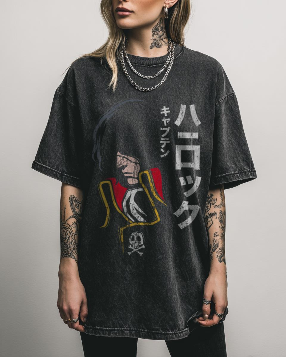 Captain Harlock Anime T-Shirt | Space Pirate Manga Fan Art