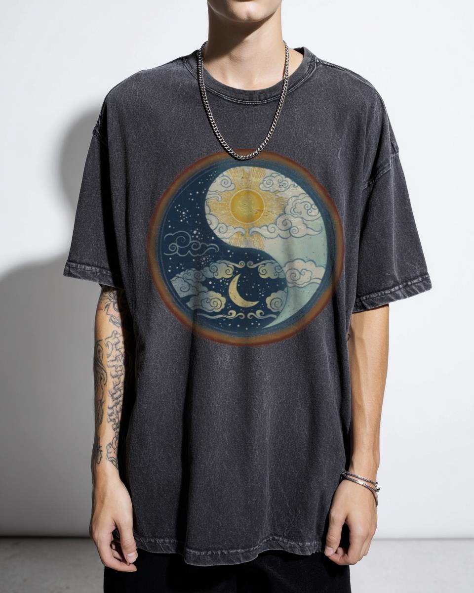 Celestial Yin Yang Space Meditation Graphic Tee