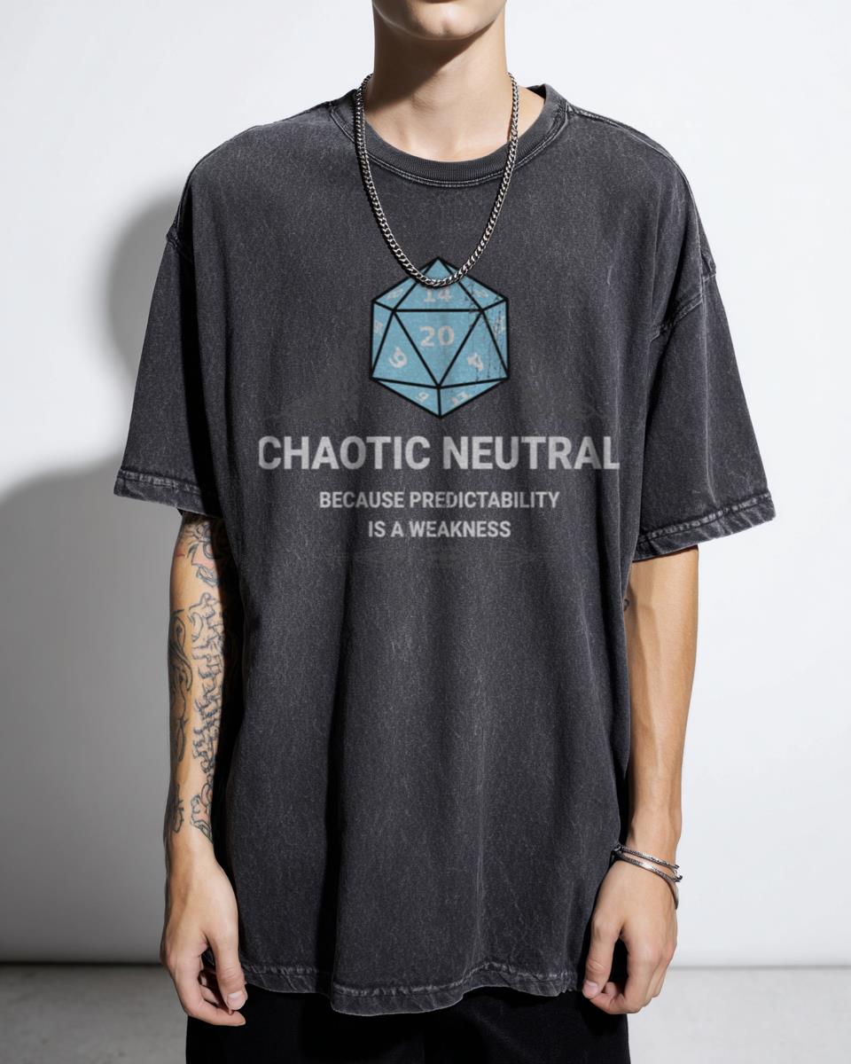 Chaotic Neutral D&D T-Shirt - Predictability Is A Weakness