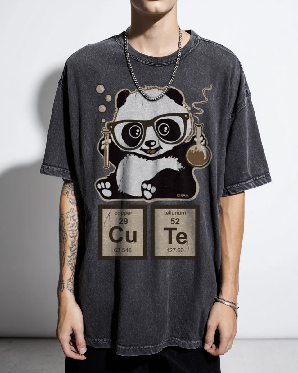 Chemistry Panda Discovered Cute Kawaii T-Shirt - Funny Science Geek Unisex