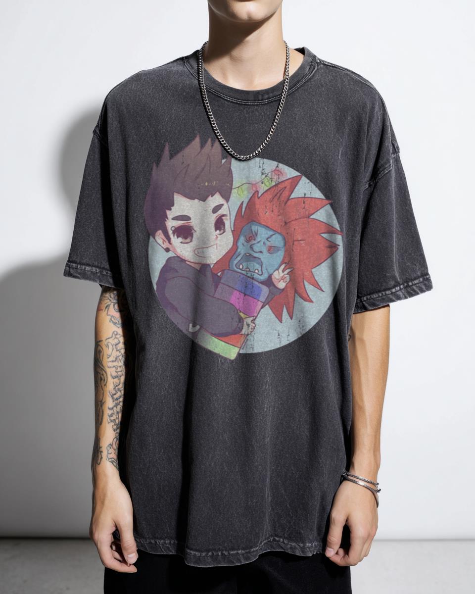 Chibi Auronplay & Rodolfo Spanish Youtuber Fan Art T-Shirt - Cute Anime Manga Tee