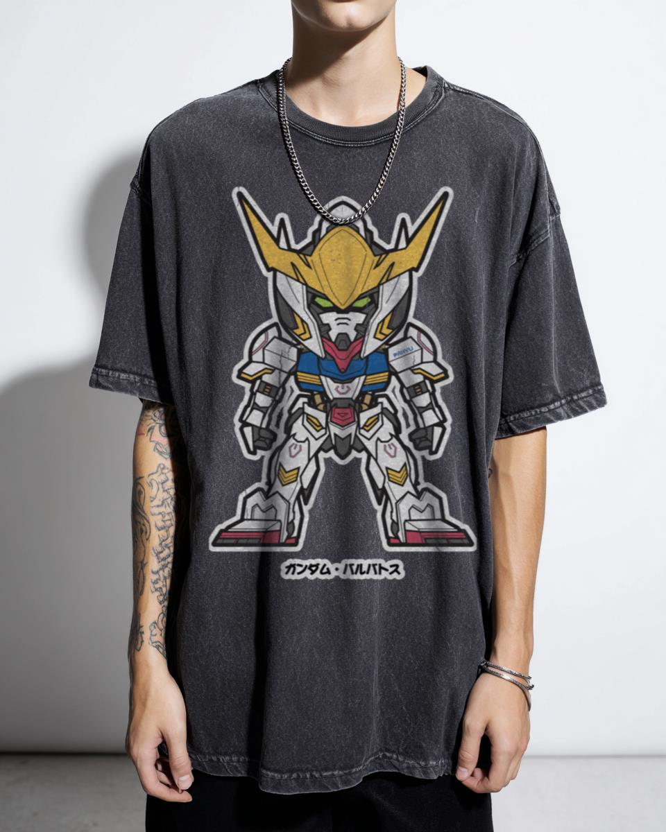 Chibi Barbatos Gundam Mecha T-Shirt - Anime Robot Sci-Fi Fan