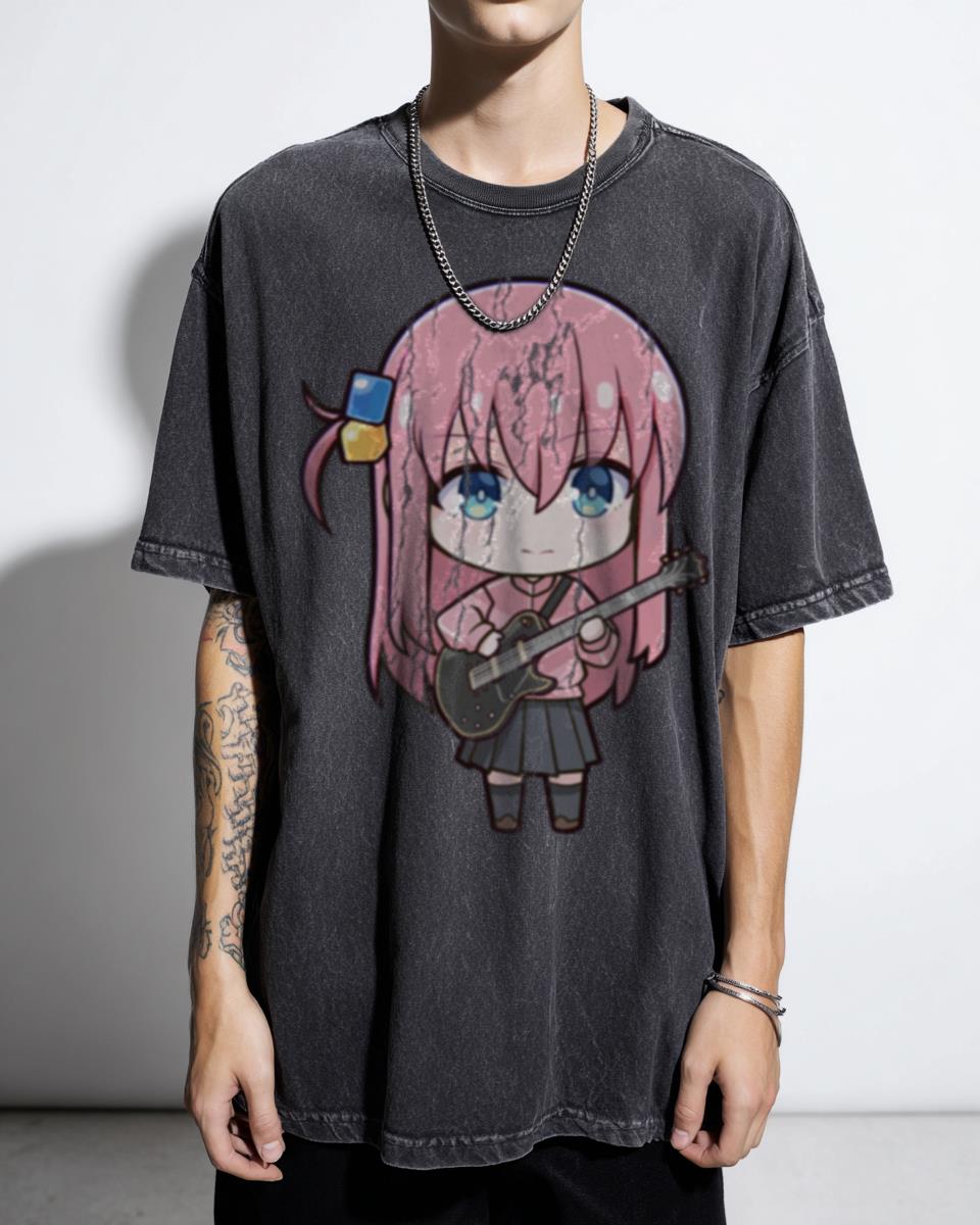 Chibi Bocchi the Rock Hitori Guitarist Anime T-Shirt - Cute Bocchi Fan