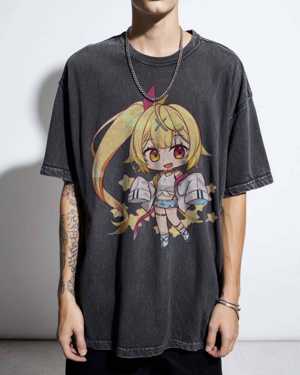 Chibi Hoshikawa Sara Nijisanji JP Gyaru T-Shirt - VTuber Anime Fan Art Tee
