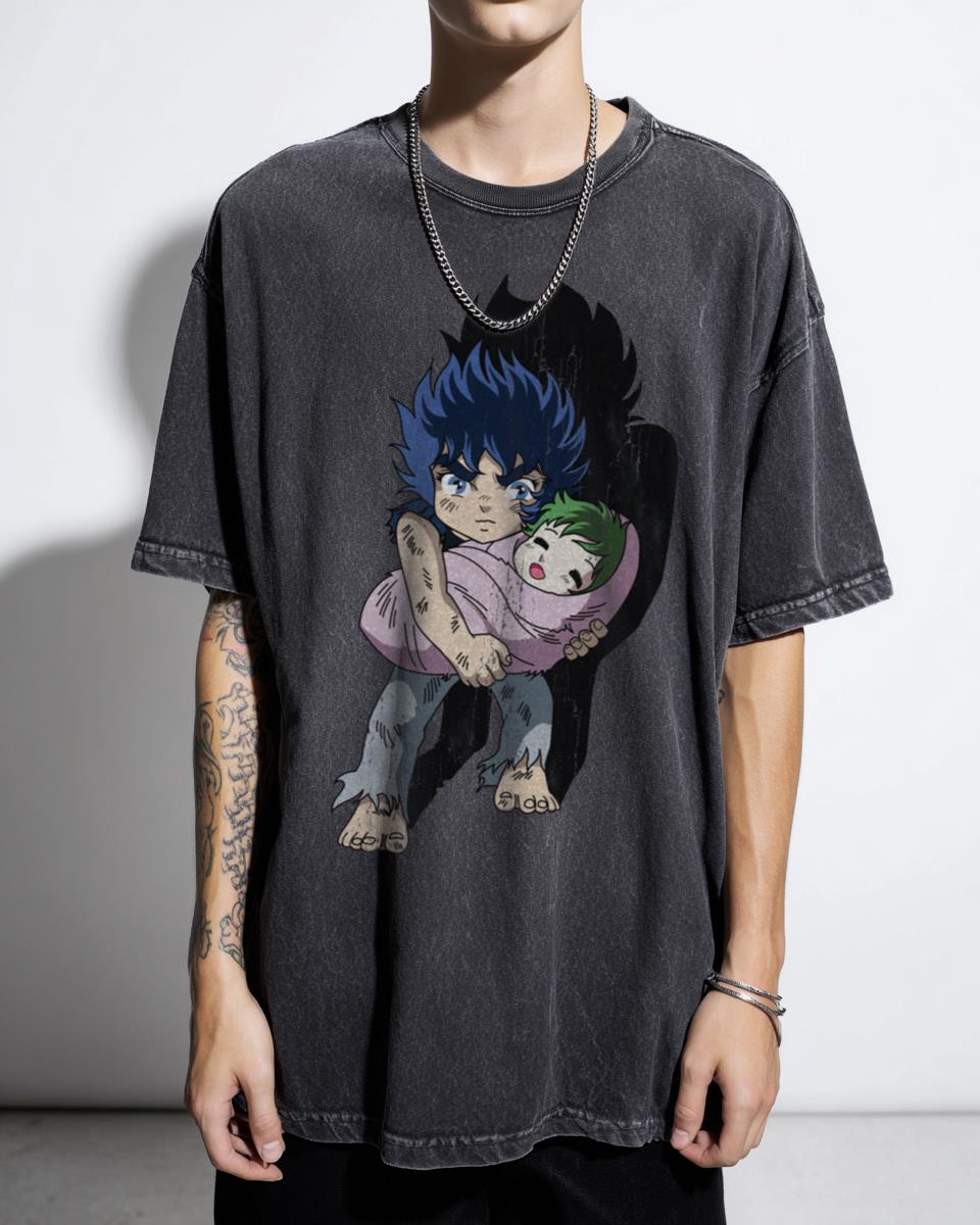 Chibi Ikki & Shun Saint Seiya Anime T-Shirt - Knights of the Zodiac Kawaii Unisex