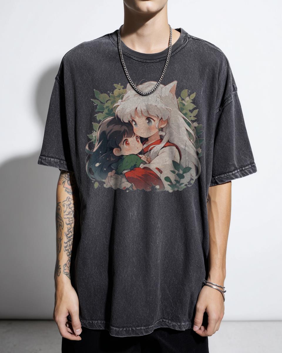 Chibi Inu Couple Manga T-Shirt - Cute Japanese Anime Character Tee