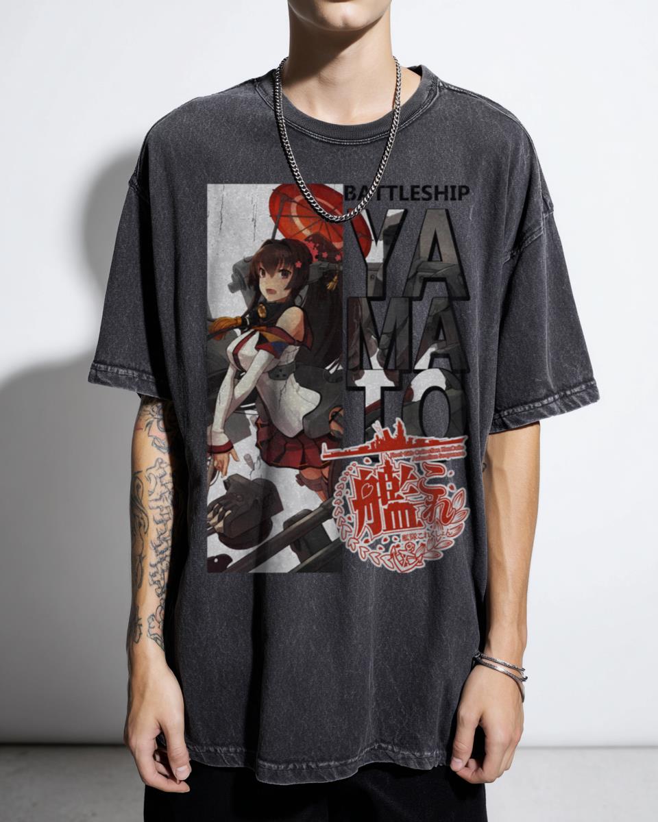 Chibi Yamato KanColle Battleship Anime T-Shirt - Kantai Collection Manga Fan Tee Unisex