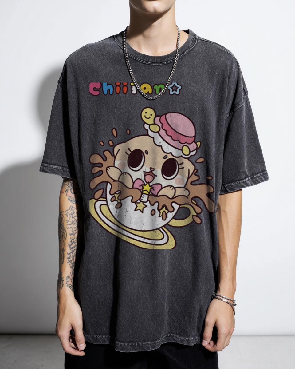 Chiitan Kawaii Coffee Mascot T-Shirt - Cute Japanese Icon Anime Apparel