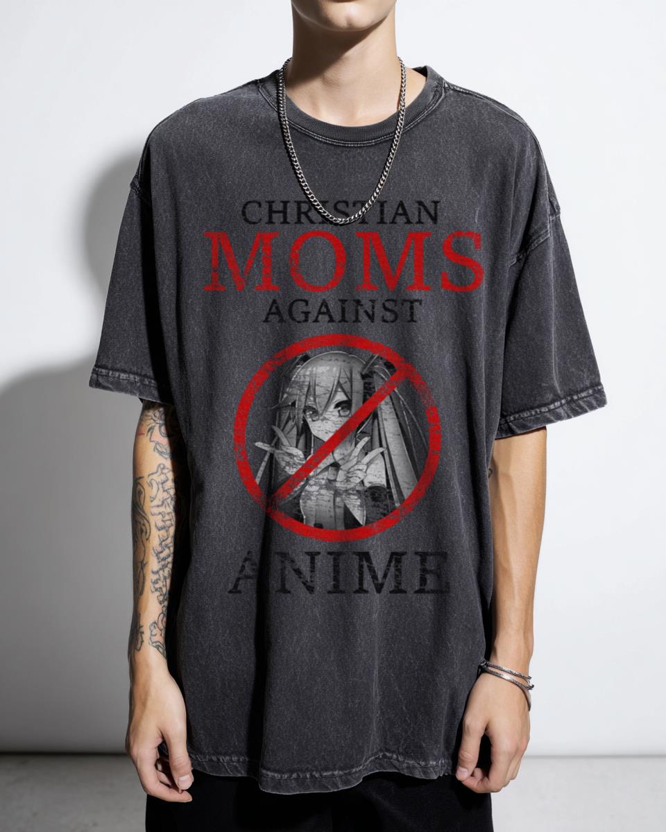 Christian Moms Against Anime T-Shirt | Classic Meme Humor