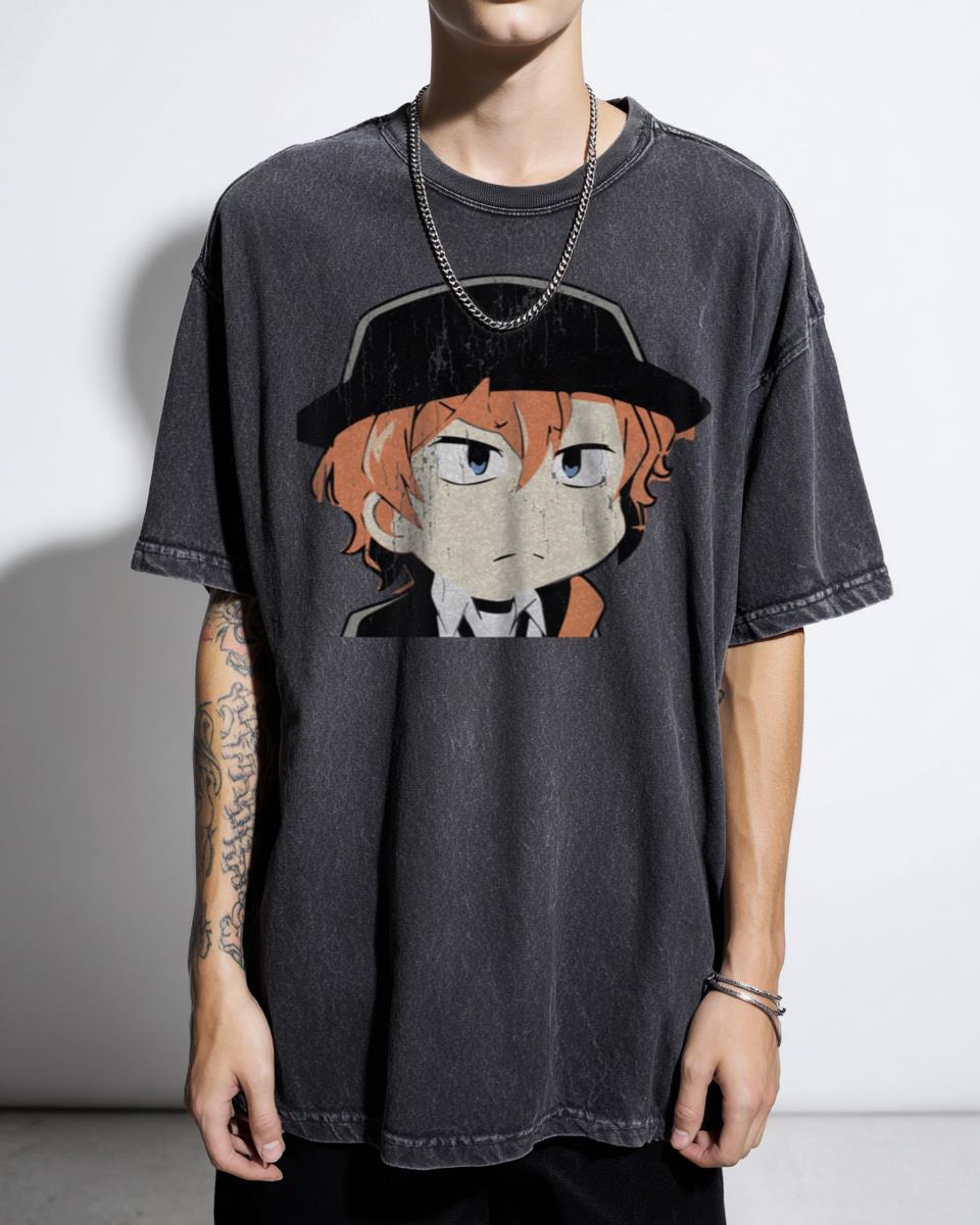 Chuya Nakahara Anime T-Shirt - Bungo Stray Dogs Port Mafia Fan Art Unisex