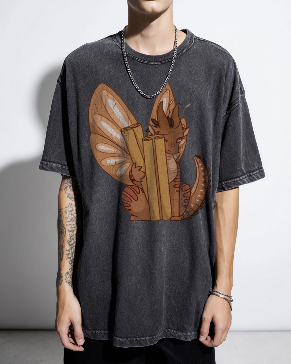 Cinnabar Dragon with Cinnamon T-Shirt - Wings of Fire Fantasy Book Kids