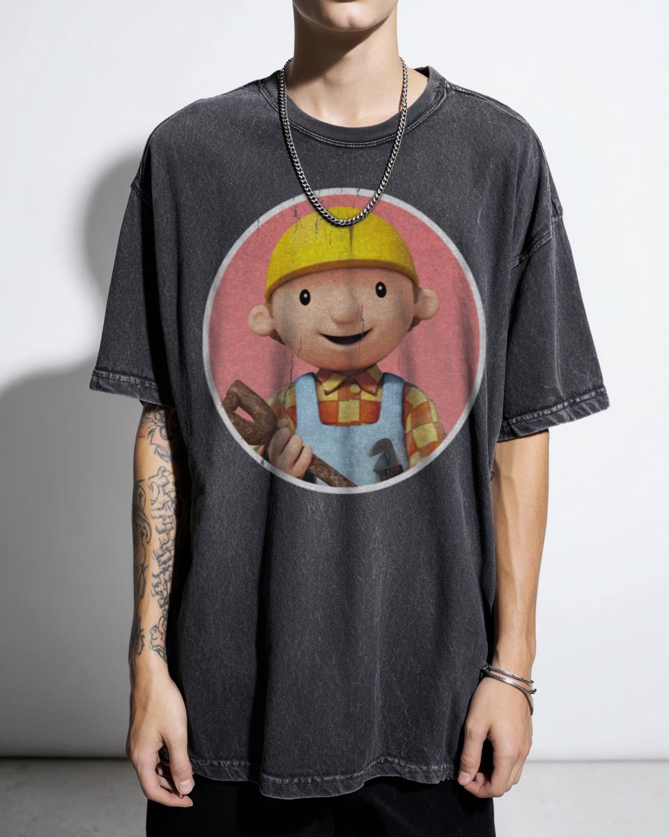 Classic Bob the Builder Cartoon T-Shirt - Kids TV Show Fan Apparel