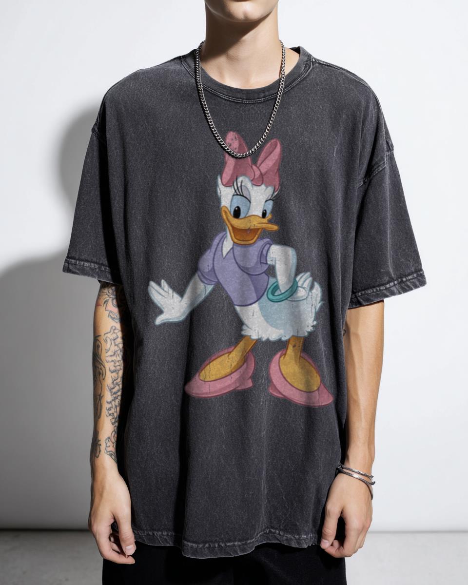 Classic Daisy Duck Cartoon T-Shirt - Cute Disney World Lover Gift for Women
