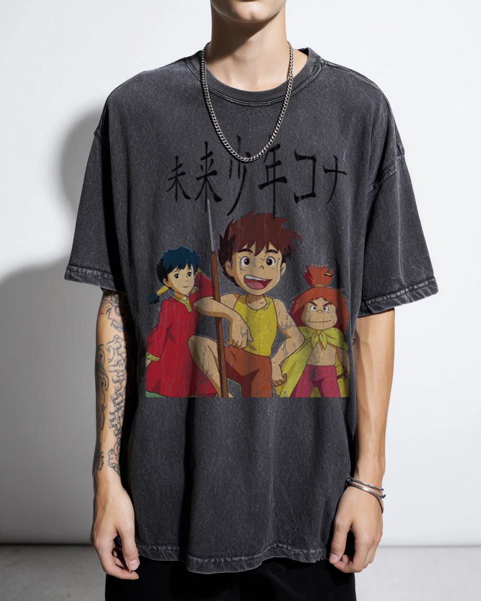 Classic Future Boy Conan Anime T-Shirt - Retro Japanese Manga Art