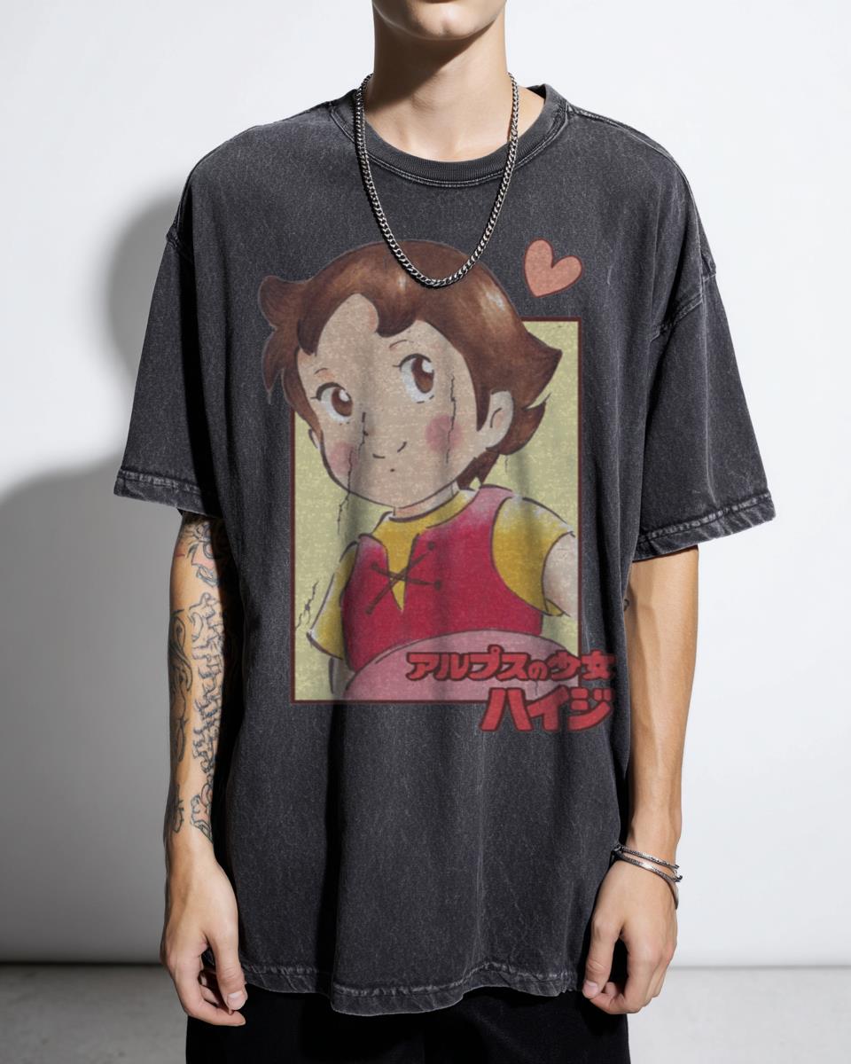 Classic Heidi Alps Anime T-Shirt - Hayao Miyazaki Shoujo Art