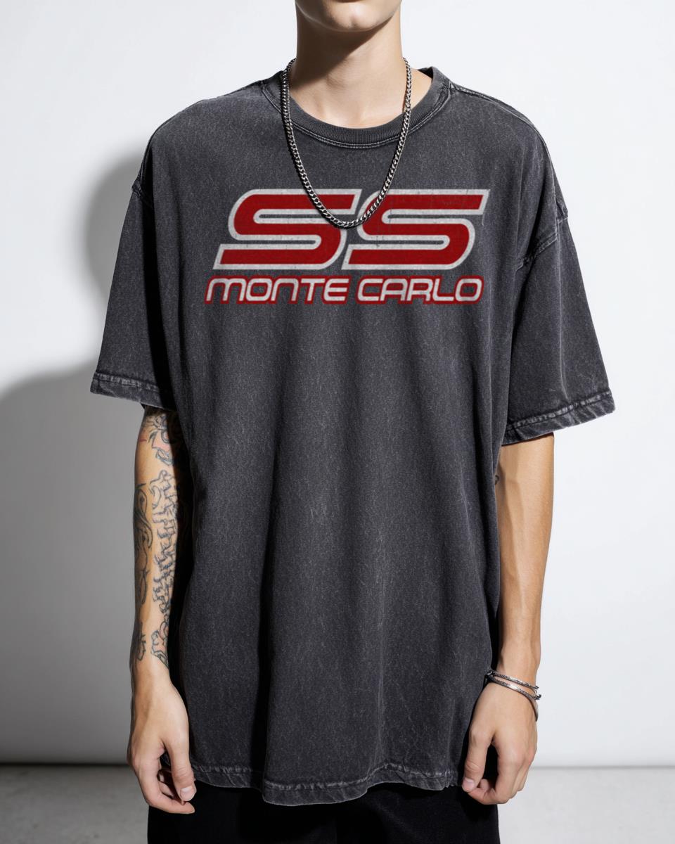 Classic SS Monte Carlo Red Car T-Shirt - Vintage Automobile Enthusiast Gift