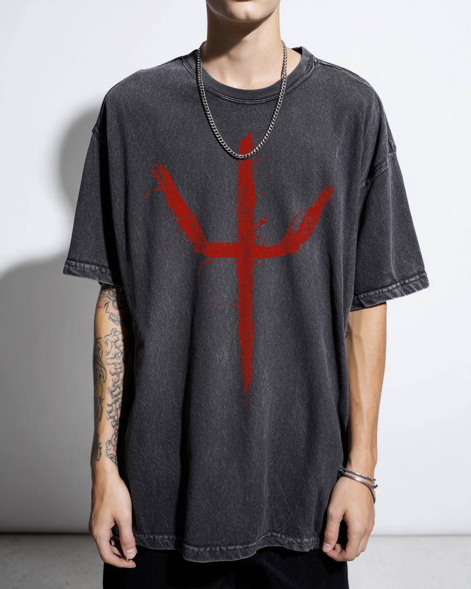 Claymore Anime Clare's Red Symbol T-Shirt - Japanese Manga Aesthetic Warrior Apparel