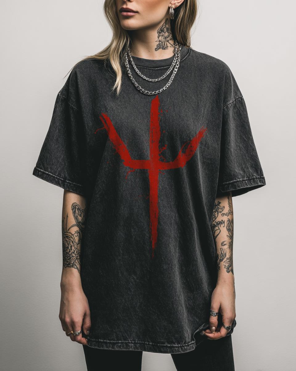 Claymore Anime Clare’s Red Symbol T-Shirt – Japanese Manga Aesthetic Warrior Apparel
