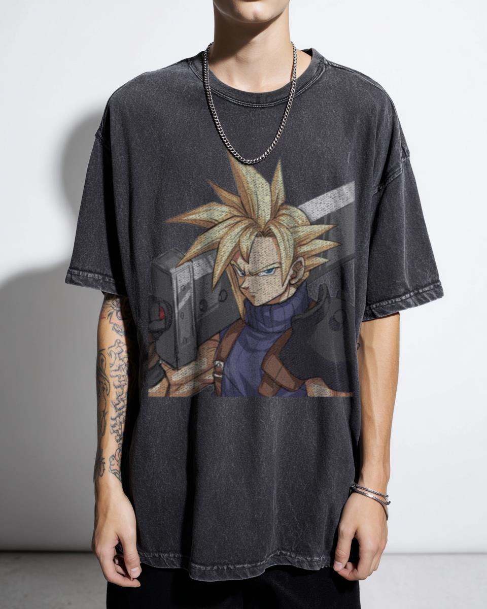 Cloud Strife X Goku T-Shirt - Final Fantasy Dragon Ball Z Fan Art