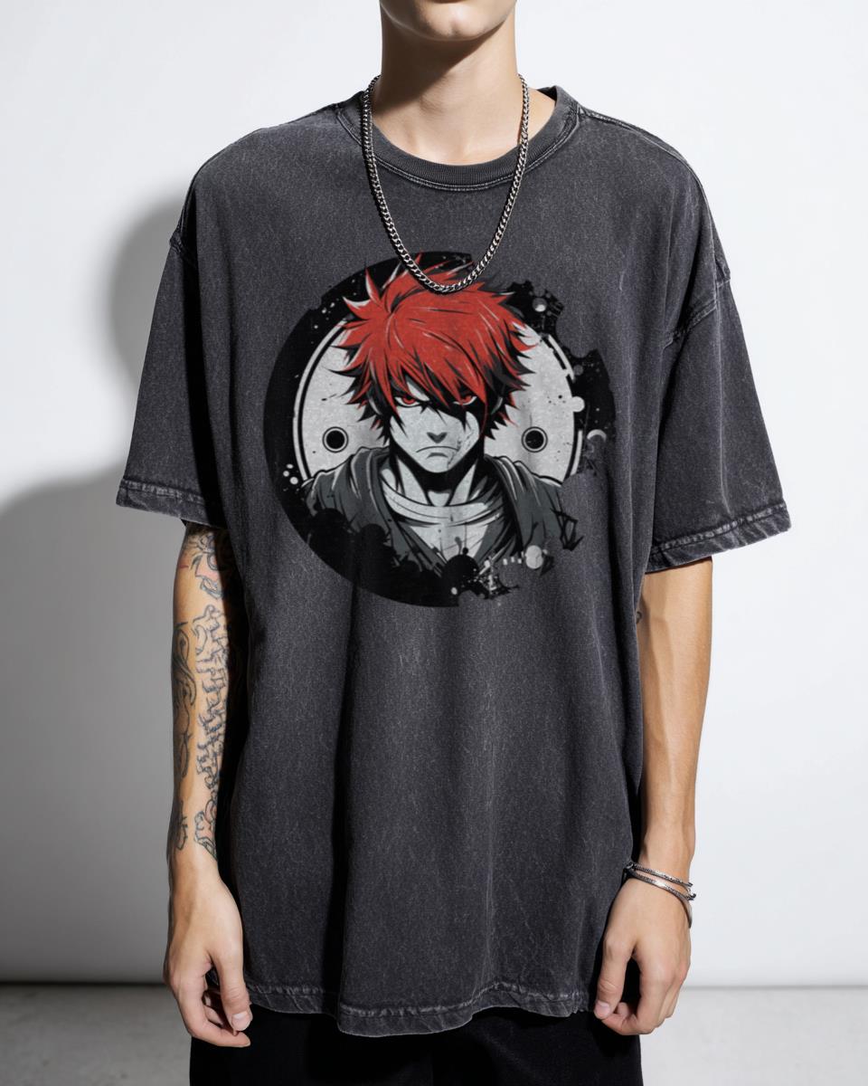 Cool Anime Boy Shounen Fan Art T-Shirt - Japanese Manga Action Adventure Tee Men
