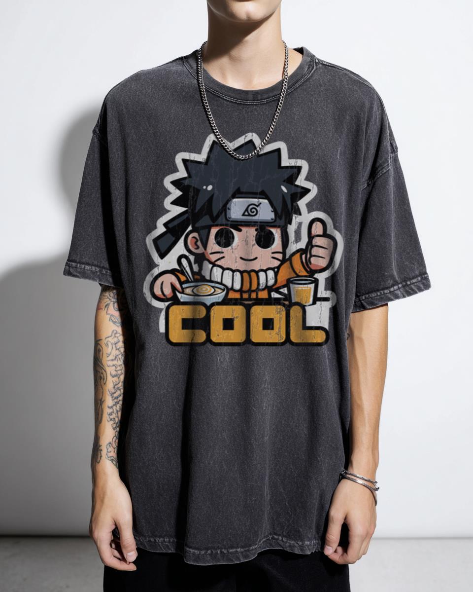 Cool Chibi Anime Costume Guy T-Shirt - Happy Naruto Ninja Fan Tee