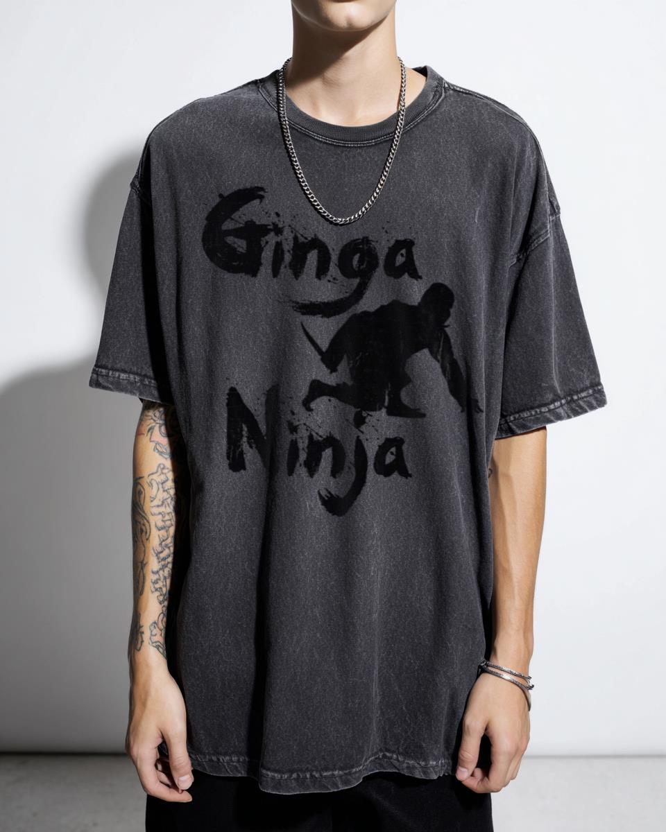Cool Ginger Ninja Head T-Shirt - Unique Red Haired Martial Arts Design